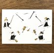 画像1: SomeMusicDesign　音楽サーカスはがき　ジャグリング　◇ゆうパケット発送可 (1)