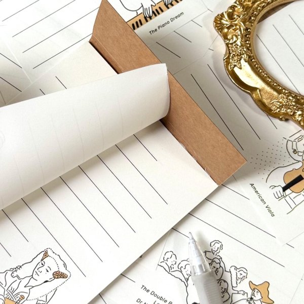 画像3: SomeMusicDesign メモ帳 名画とクラシック音楽 60枚 ◇ゆうパケット発送可 (3)