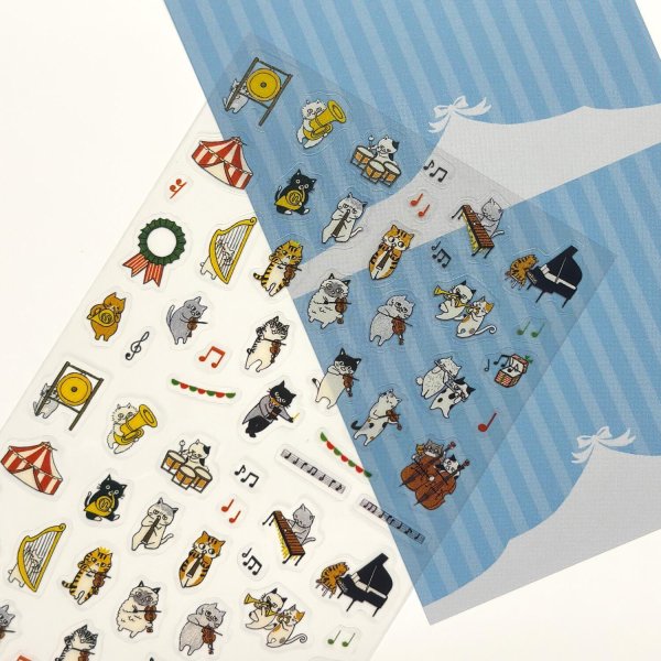 画像2: シートシール　コレクション　CAT ORCHESTRA　◇ゆうパケット発送可 (2)