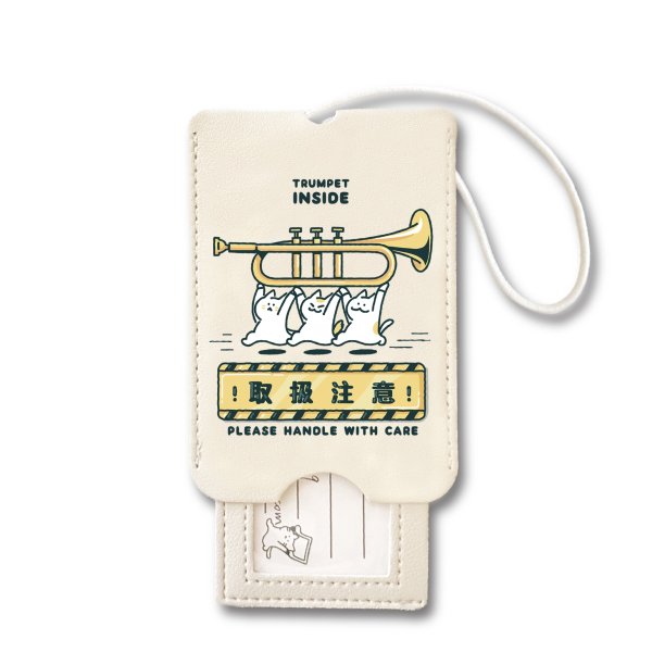画像1: SomeMusicDesign　音楽ラゲッジタグ　トランペット　◇ゆうパケット発送可 (1)