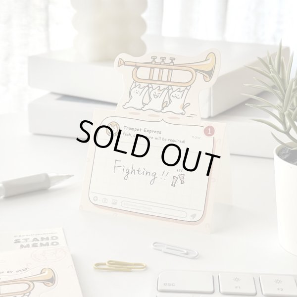画像1: SomeMusicDesign　スタンドメモ　ニャマト楽器便　トランペット　◇ゆうパケット発送可 (1)