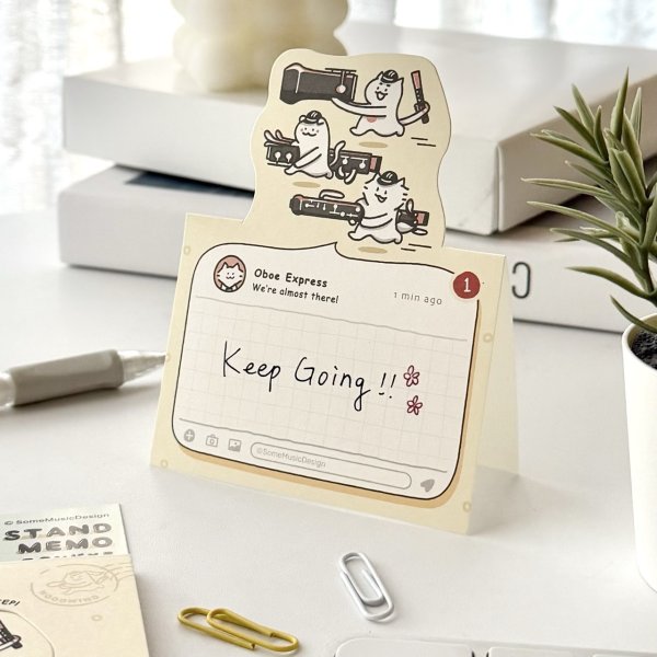 画像1: SomeMusicDesign　スタンドメモ　ニャマト楽器便　オーボエ　◇ゆうパケット発送可 (1)