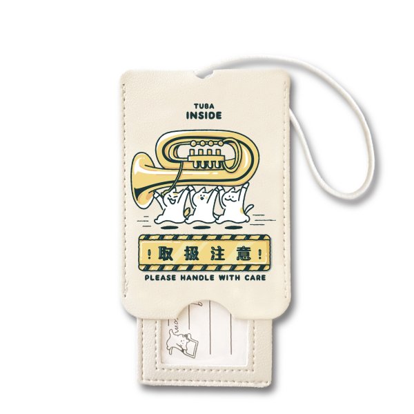 画像1: SomeMusicDesign　音楽ラゲッジタグ　チューバ　◇ゆうパケット発送可 (1)