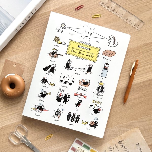 画像1: SomeMusicDesign　楽譜ファイル　猫の音楽用語　15枚(30ページ) (1)